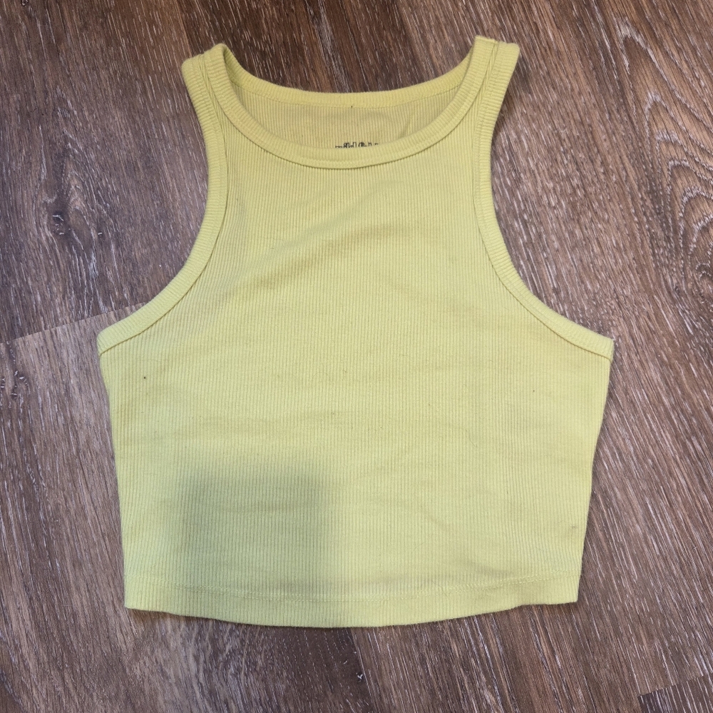 Wild Fable Lemon Lime Ribbed Tank Top